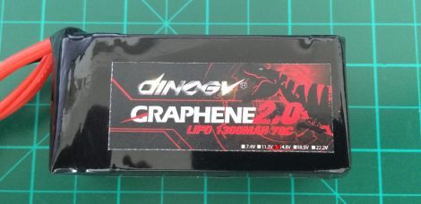 Dinogy Graphene 2.0 4S 1300 mAh 70C PT - Front Side