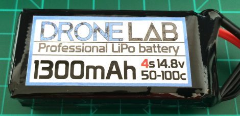 DroneLab 4S 1300 mAh 50-100C - Front Side