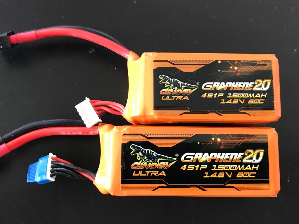 Dinogy Ultra Graphene 2.0 4S 1500 mAh 80C - Old vs New Front