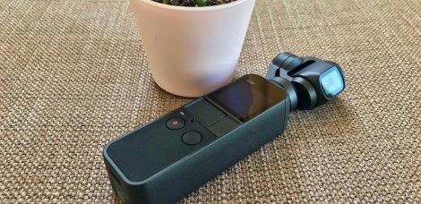 DJI Osmo Pocket - Kamera vor Pflanze