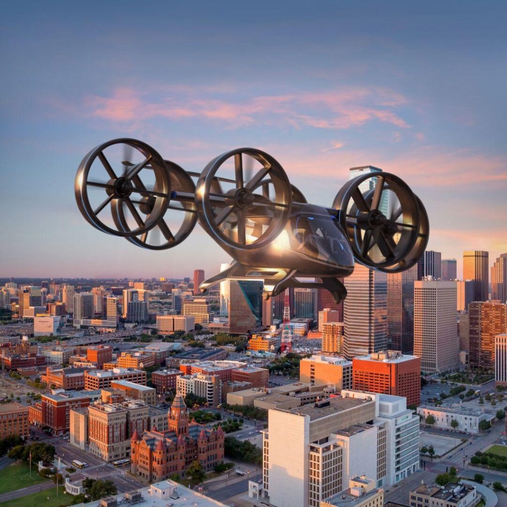 Bell Nexus Drohnen Taxi in der Luft