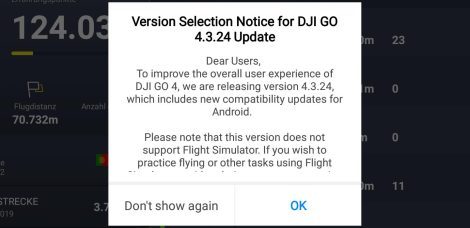 DJI Go 4 App Update Hinweis 2