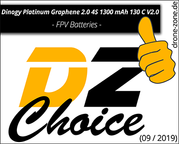 Dinogy Platinum Graphene 2.0 4S 1300 mAh 130 C V2.0 DZ Choice Award Web