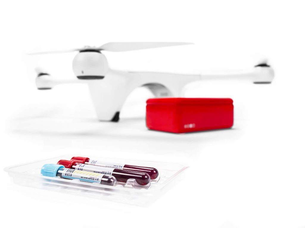 Matternet M2 Drohne mit medizinischen Proben