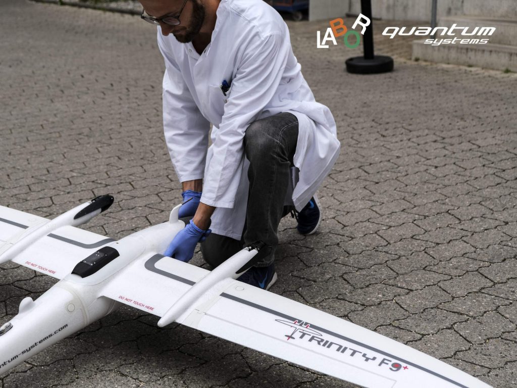 Drohnentransport von Corona Tests in München