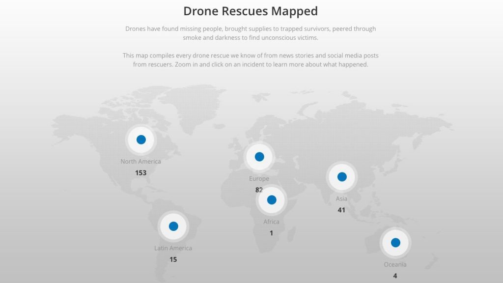 DJI Drone Rescues Map Dezember 2020