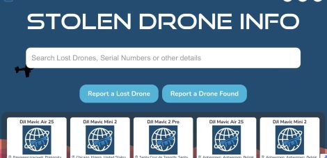 Screenshot Home Page Stole Drone Info