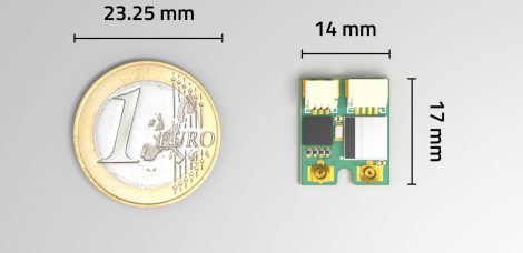 Dronetag BS neben einer Euromünze