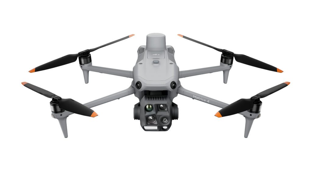 DJI Matrice 4T Drohne in der Frontansicht